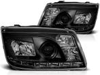 Koplampen VW Bora 99-08 Devil Eyes real DRL LED Zwart, Ophalen of Verzenden, Nieuw