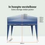 2dekans | LifeGoods Partytent Plus - Opvouwbare tent - 3x3 m, Ophalen of Verzenden, Zo goed als nieuw