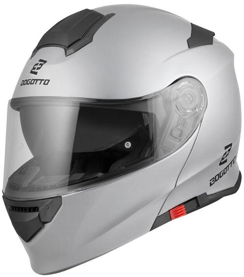 Bogotto V271 Silver Systeemhelm, Motoren, Kleding | Motorhelmen, Systeemhelm, Heren, XS, Nieuw met kaartje, Overige merken, Verzenden
