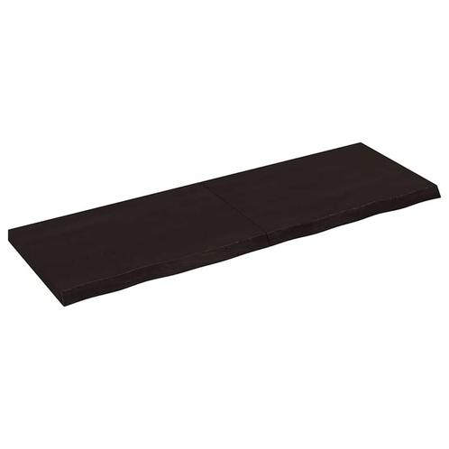 vidaXL Wandschap behandeld massief eikenhout donkerbruin, Huis en Inrichting, Woonaccessoires | Wandplanken en Boekenplanken, Nieuw