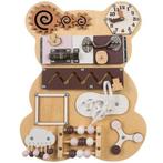 Kruzzel Teddybeer Manipulatiebord 10-in-1 – Houten Educatief, Kinderen en Baby's, Speelgoed | Houten speelgoed, Ophalen of Verzenden