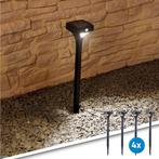 4x Solar LED priklamp Move II padverlichting, Tuin en Terras, Zonne-energie, Kunststof, Minder dan 50 watt, Overige typen