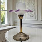 Frosted Glass Flower Shade - Lamp - Metaal, Glas