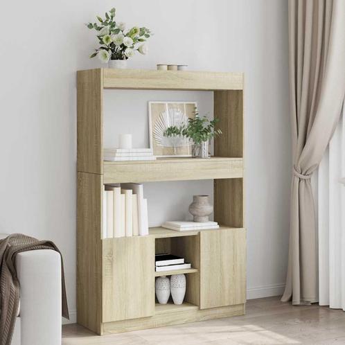 vidaXL Hoge kast 92x33x140 cm bewerkt hout sonoma, Huis en Inrichting, Kasten | Boekenkasten, Nieuw, Overige houtsoorten, Verzenden