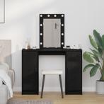 vidaXL Kaptafel met LED-verlichting - Zwart Eiken -, Huis en Inrichting, Tafels | Kaptafels, Verzenden, Nieuw