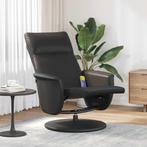 vidaXL Massage Recliner Stoel Zwart 71 x 90 x 105 cm Nep, Verzenden, Nieuw