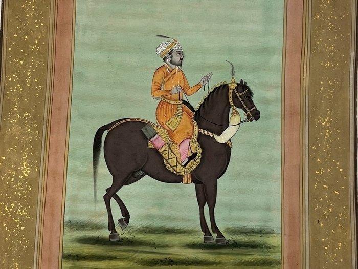 Mughal-edelman te paard - India - Mogoelrijk (1526-1857), Antiek en Kunst, Kunst | Niet-Westerse kunst