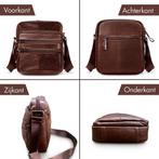THL Design Leren Schoudertas Heren Dames donkerbruin, Sieraden, Tassen en Uiterlijk, Tassen | Schoudertassen, Overige merken, Bruin