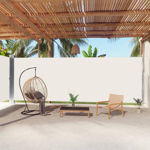 vidaXL Windscherm uittrekbaar 220x1000 cm crèmekleurig, Tuin en Terras, Zonneschermen, Nieuw, Verzenden