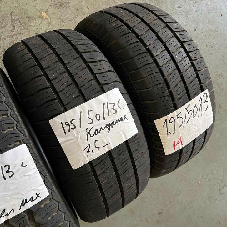 2 x Kargomax 195-50-13 C Zomerbanden 7,5mm, Auto-onderdelen, Banden en Velgen, 13 inch, Zomerbanden, 195 mm, Bestelwagen, Gebruikt