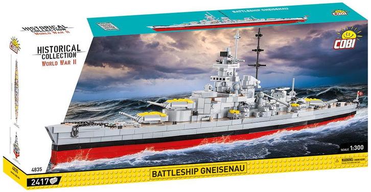 COBI WW2 4835 Battleship Gneisenau (Leger bouwsets), Kinderen en Baby's, Speelgoed | Bouwstenen, Nieuw, Verzenden