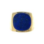 Gouden vintage zegelring met lapis lazuli 18 kt, Sieraden, Tassen en Uiterlijk, Ringen, Ophalen of Verzenden, Nieuw