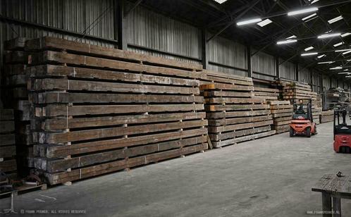 Oud Antiek Grenen/Vuren Balken en Gebinten, Balkhout, Doe-het-zelf en Verbouw, Hout en Planken, Balk, Gebruikt, Grenen