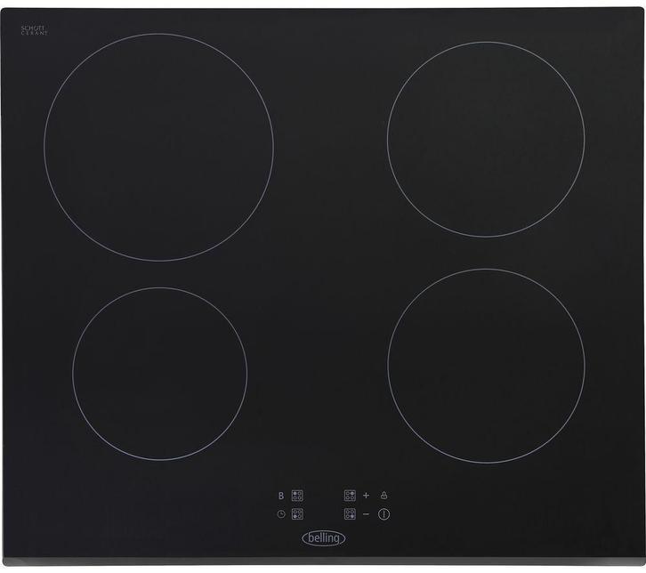 Belling BEL IHT603 BLK Inbouw Inductie kookplaat 59x52 4pits, Witgoed en Apparatuur, Kookplaten, Inbouw, Inductie, Nieuw, 4 kookzones
