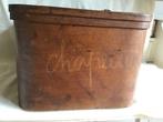n.v.t. - Doos (2) - spaander hout en leder - Spaan en leder., Antiek en Kunst