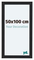 Fotolijst 50x100 cm - Zwart - Houtnerf - MDF - Como, Verzenden, Nieuw
