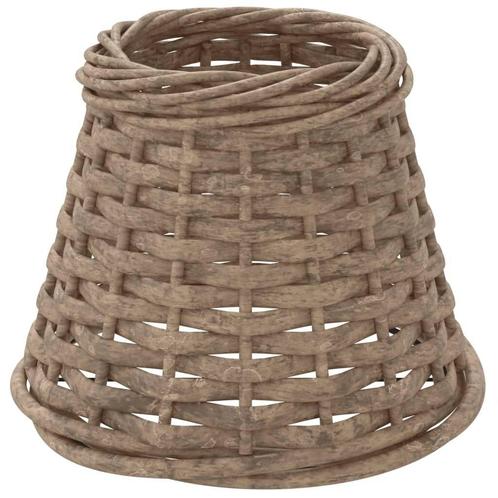Bruine Rotan Lampenkap Ã15cm - OP=OP - Sfeerverlichting!, Huis en Inrichting, Lampen | Lampenkappen, Minder dan 25 cm, Rond, Bruin