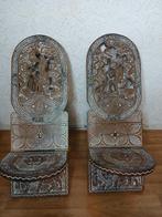 royaume bamoun - Stoel (2) - Side Stoel - Hout, Brons -, Antiek en Kunst