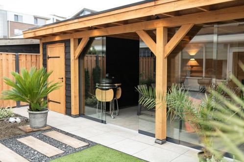 Douglas Overkapping met schuur 8x4m incl. glaswand -€7738,-, Tuin en Terras, Overkappingen, Overige typen, Nieuw, Ophalen of Verzenden