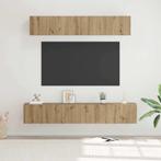 vidaXL Tv-meubelset Wandgemonteerd 5 pcs Artisan Eiken, Minder dan 50 cm, Verzenden, Nieuw, Minder dan 100 cm