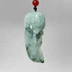 Gecertificeerde jadeïet (A-jade) Draak hanger - Hoogte: 50