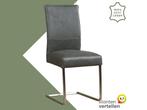 Leren eetkamerstoel Remix - Vintage Grey (grijs) -, Huis en Inrichting, Stoelen, Nieuw, Ophalen of Verzenden, Industrieel, Modern