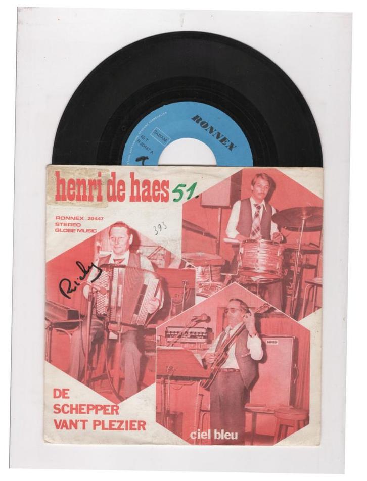 Henri De Haes – De Schepper Vant Plezier / Ciel Bleu ..., Cd's en Dvd's, Vinyl Singles, Verzenden