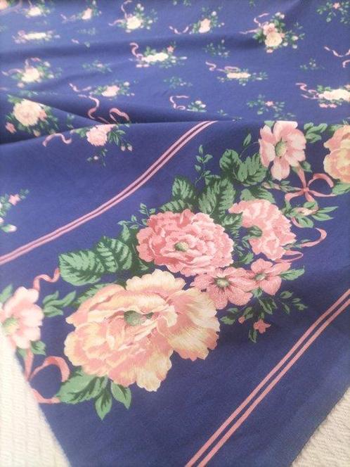 Stupendo cotone darredo vintage anni 90 / trama floreale -, Antiek en Kunst, Antiek | Kleden en Textiel