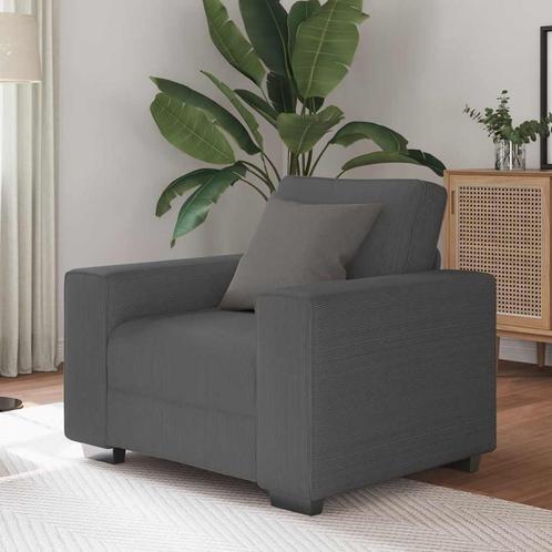 vidaXL Fauteuil 60 cm corduroy stof donkergrijs, Huis en Inrichting, Banken | Bankstellen, Nieuw, Stof, Eenpersoons, Verzenden
