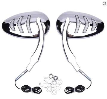 Clubstyle spiegelset met LED richtingaanwijzers verchroomd beschikbaar voor biedingen