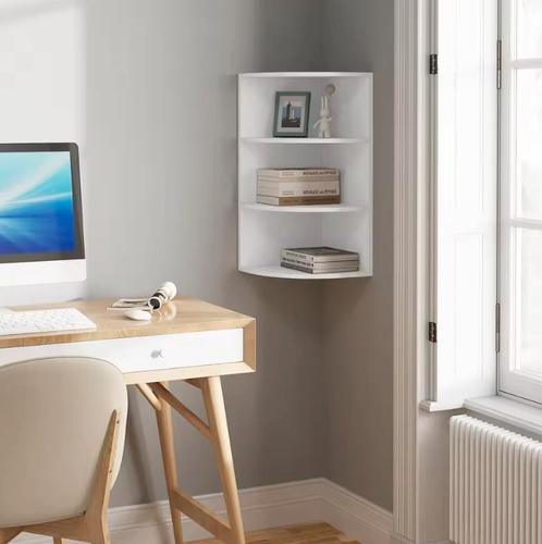 Witte Wandplank – 4-Laags Hangende of Staande Boekenplank, Huis en Inrichting, Kasten | Wandmeubels, Nieuw, Met plank(en), Verzenden