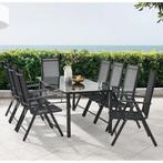 Aluminum tuinset - Milano - 9-delig - Donkergrijs, Tuin en Terras, Verzenden, Nieuw