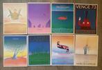 Jean Michel Folon - 8 X posters 1977, Antiek en Kunst