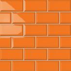 Wandtegel metrotegel 10x20 oranje glans wandtegel, Doe-het-zelf en Verbouw, Nieuw, Ophalen of Verzenden, 10 m² of meer, Wandtegels