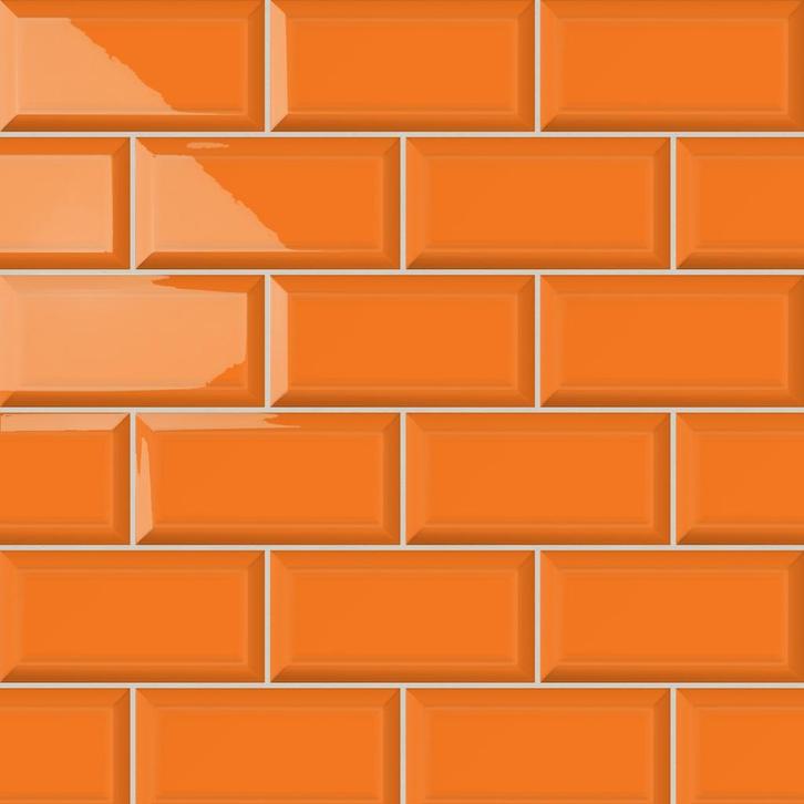 Wandtegel metrotegel 10x20 oranje glans wandtegel, Doe-het-zelf en Verbouw, Tegels, Wandtegels, Nieuw, 10 m² of meer, Keramiek
