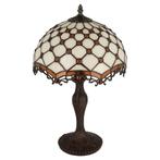 Tiffany tafellamp – Honingraatpatroon – Ø 29 × H 47 cm, Huis en Inrichting, Lampen | Tafellampen, Verzenden, Nieuw