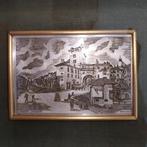 Bloksnijwerk, Vecchia Milano, Porta Ticinese - 25.5 cm -, Antiek en Kunst, Antiek | Goud en Zilver