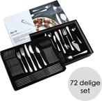 Zilverkleurige Bestekset – 72-delig | Voor 12 Personen | Com, Ophalen of Verzenden, Nieuw