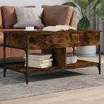 vidaXL Salontafel 100x50x50 cm bewerkt hout en metaal, Verzenden, Nieuw, Metaal, 100 tot 150 cm