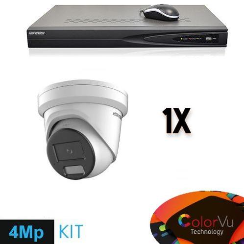 Hikvision Colorvu Set 1x Turret 4MP Recorder + Bekabeling, Audio, Tv en Foto, Videobewaking, Ophalen of Verzenden