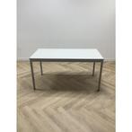 Tweedehands kantinetafel 150x75 cm,  lichtgrijs - grijs, Ophalen of Verzenden, Gebruikt, Bureau