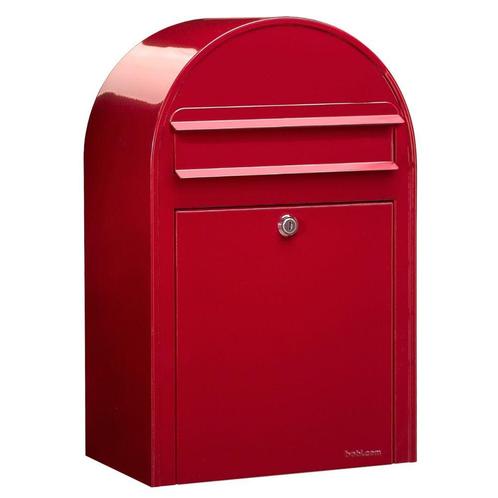 Bobi Classic wandbrievenbus staal - helderrood, Tuin en Terras, Brievenbussen, Nieuw, Verzenden