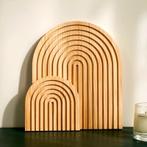 Boho Regenboog Wanddecoratie Set – Houten Esthetische Planke, Nieuw