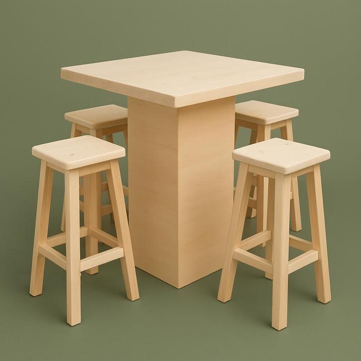 Statafel - bartafel - barkrukken vurenhout - TOP KWALITEIT!, Huis en Inrichting, Tafels | Statafels, Nieuw, Ophalen of Verzenden