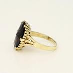 Ring - 14 karaat Geel goud - 6.15ct. tw. Granaat, Sieraden, Tassen en Uiterlijk, Ringen, Nieuw