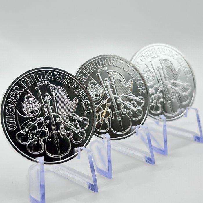 Oostenrijk. 1.5 Euro 2025 Wiener Philharmoniker – Set of 3 ×, Postzegels en Munten, Munten | Europa | Niet-Euromunten