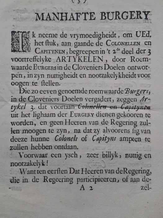 [Middelburg, Cloveniers Doelen] - Aasnmerkingen over de, Antiek en Kunst, Antiek | Boeken en Bijbels