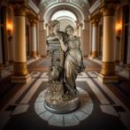 sculptuur, Couple à la fontaine - 10,5 kg - 56 cm - Gips,