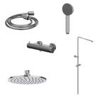 Regendoucheset IVY Bond Opbouw Thermostatisch 25 cm Medium, Ophalen of Verzenden, Nieuw, Chroom, Kraan