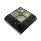 Lamp - Glazuur, IJzer - Vidriera Colores, Antiek en Kunst